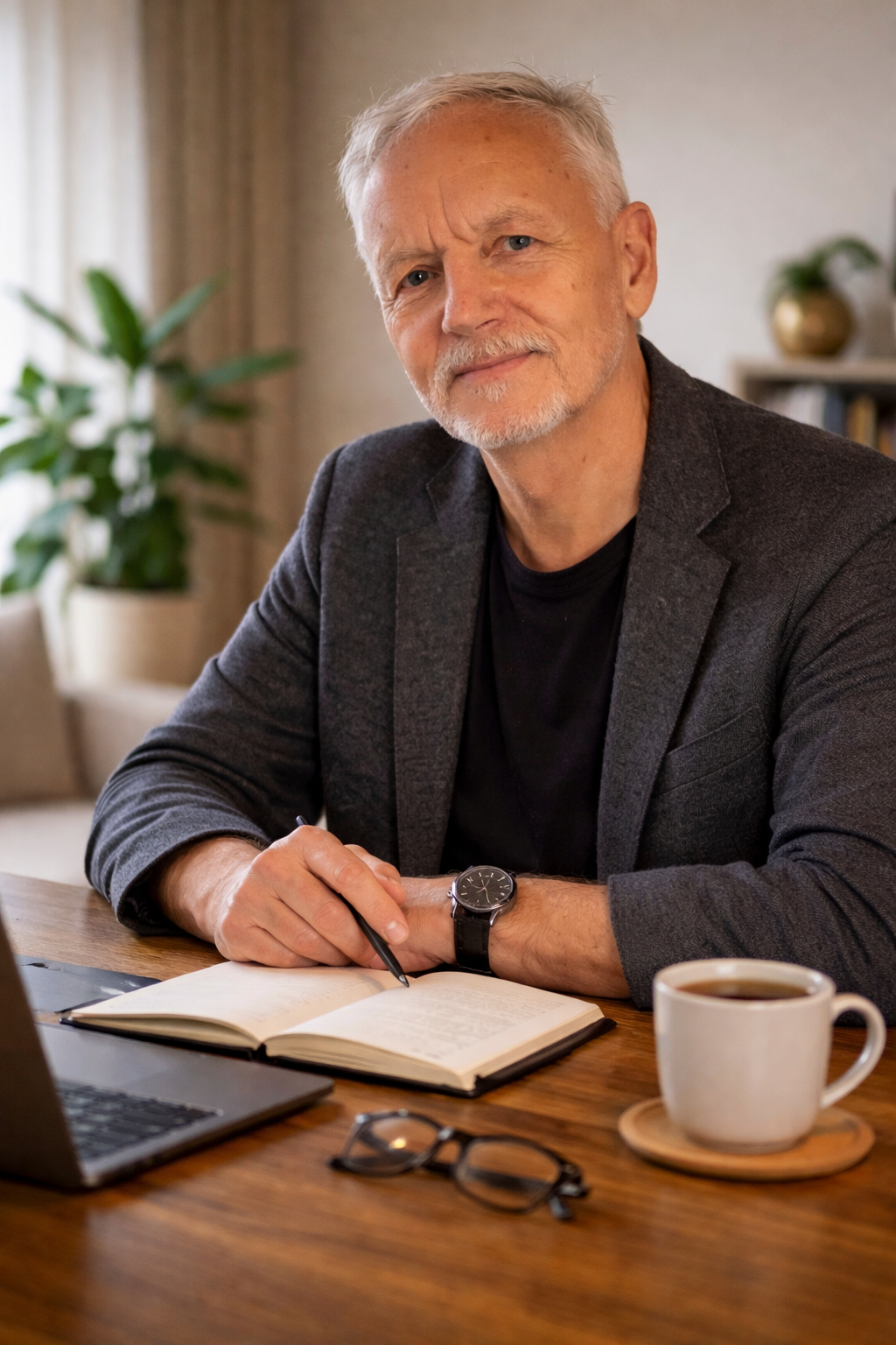 Andreas Stock am Schreibtisch